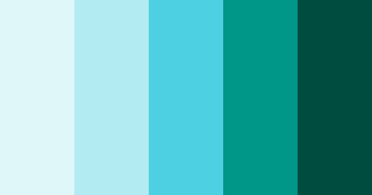 Download teal night color palette PNG image (landscape)