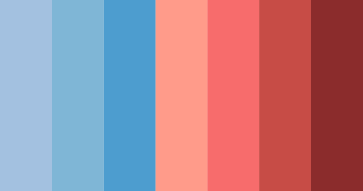 Download blue and red harmony color palette PNG image (landscape)