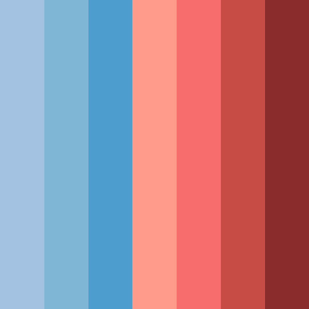 Download blue and red harmony color palette PNG image (square)
