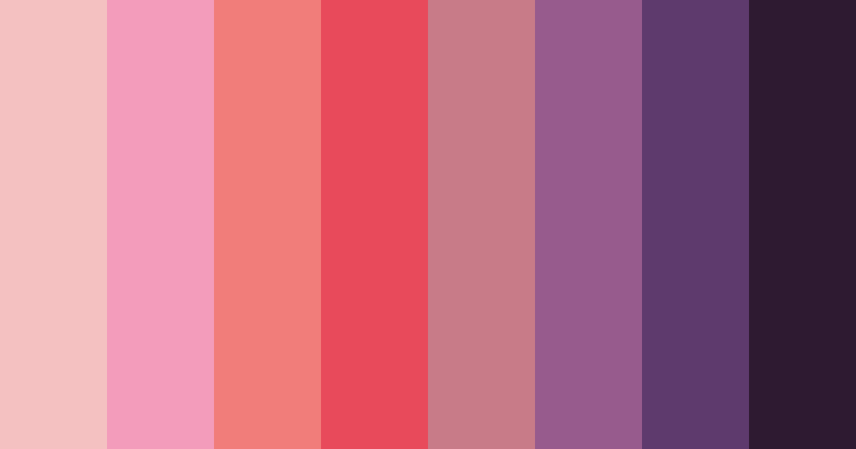 Download crimson dreams color palette PNG image (landscape)