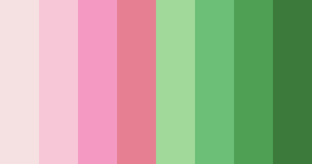 Download shades of green pink color palette PNG image (landscape)