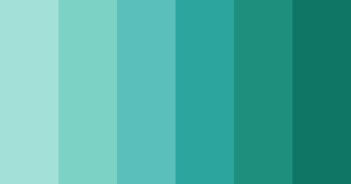 Download teal dream color palette PNG image (landscape)