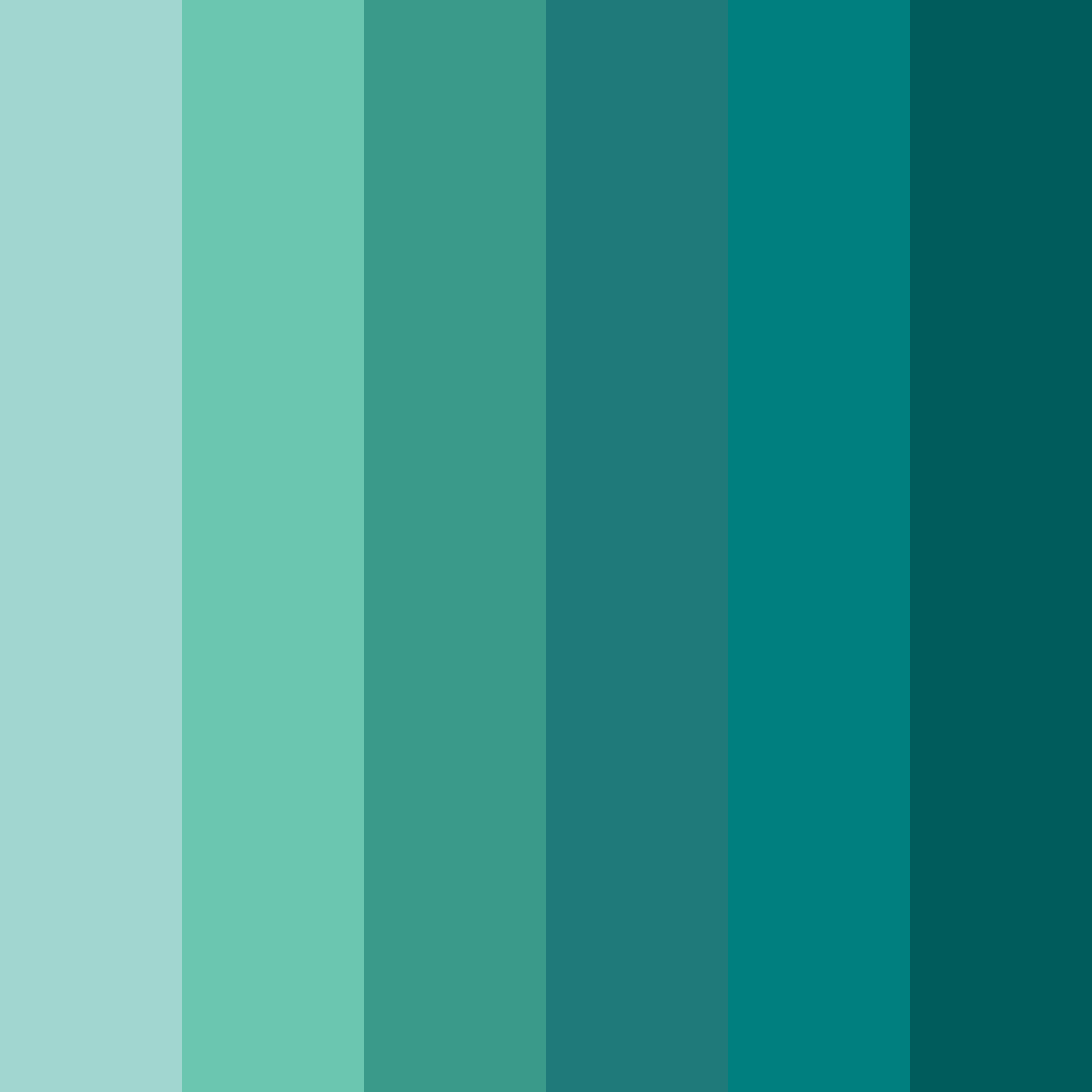 Download teal tranquility color palette PNG image (square)