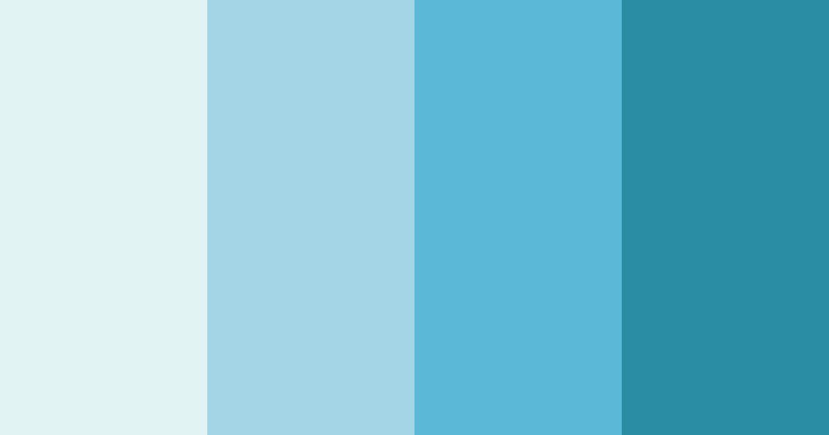 Download aqua marine color palette PNG image (landscape)