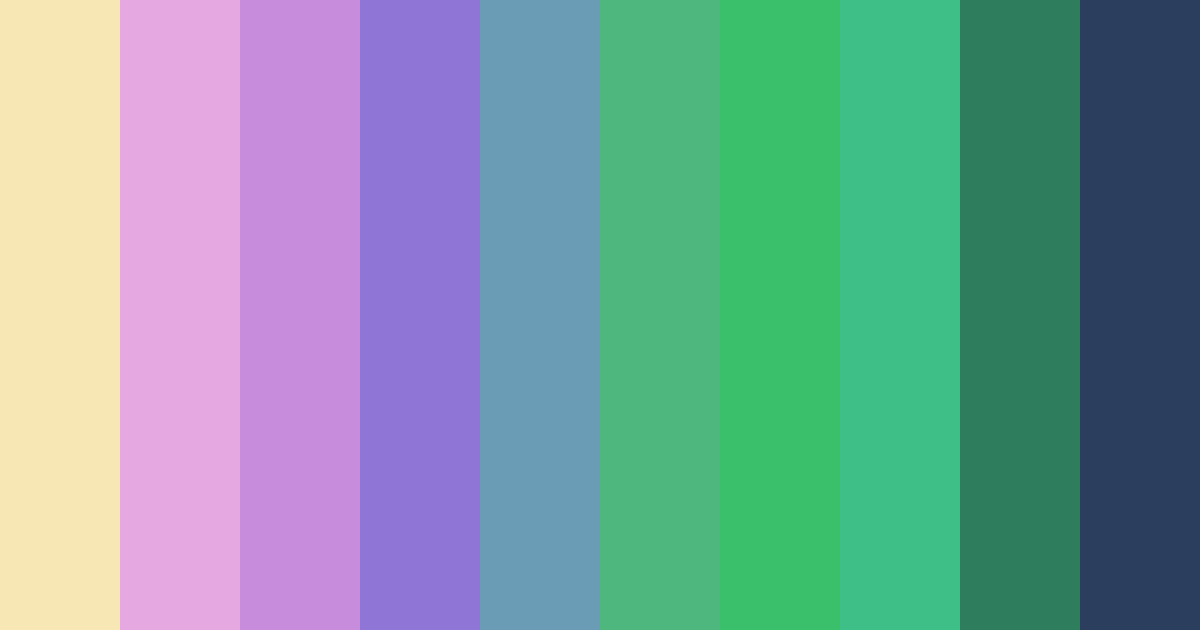 Download rainbow shades color palette PNG image (landscape)