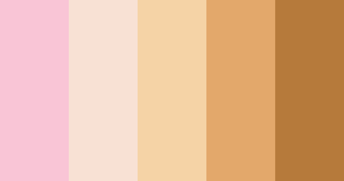 Download peach blossom color palette PNG image (landscape)