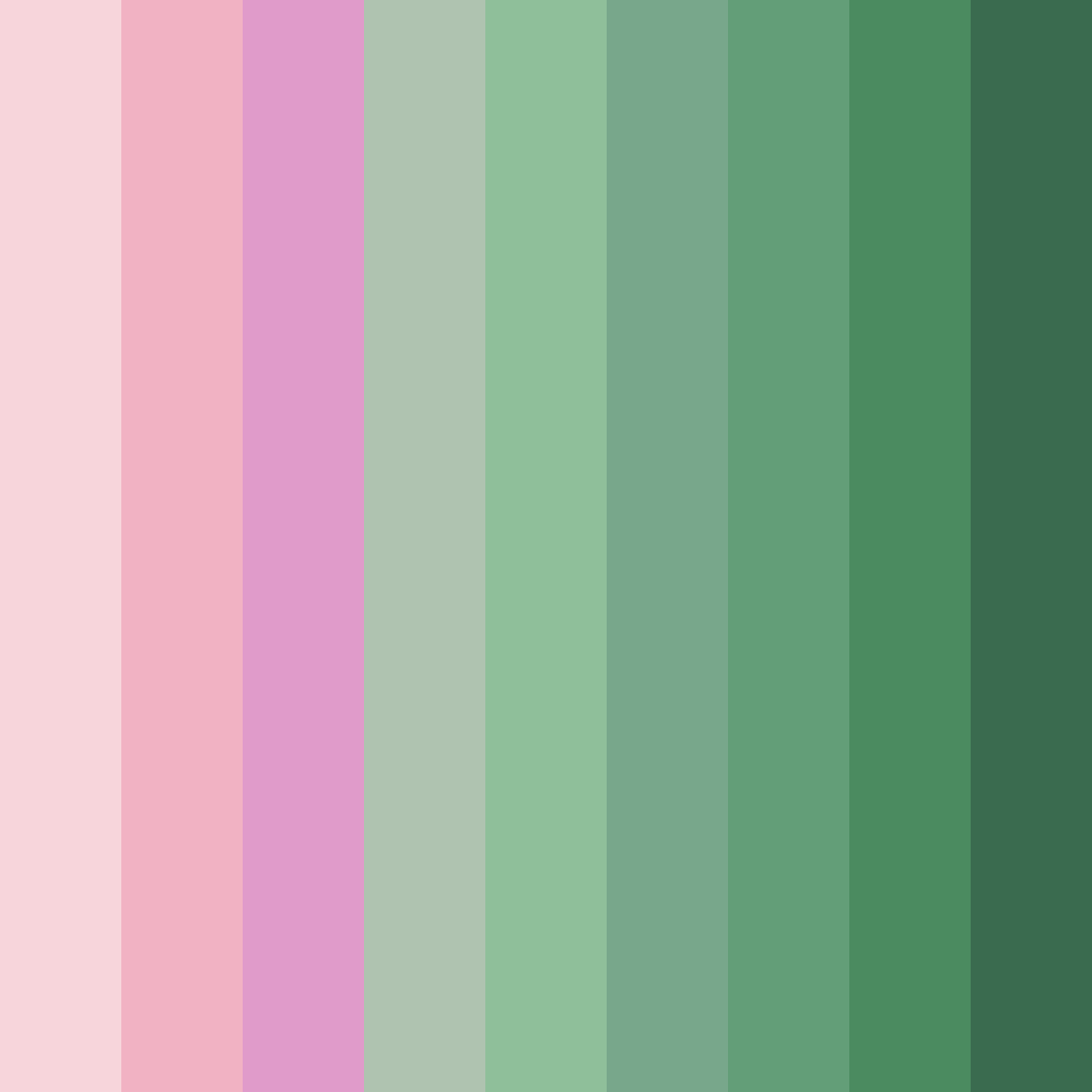 Download whimsical vintage garden color palette PNG image (square)