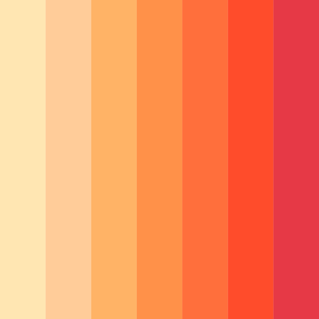Download sunset blaze color palette PNG image (square)