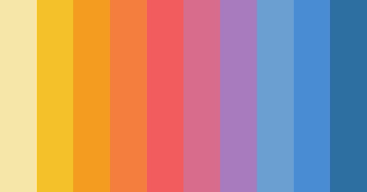 Download colorful sunset color palette PNG image (landscape)