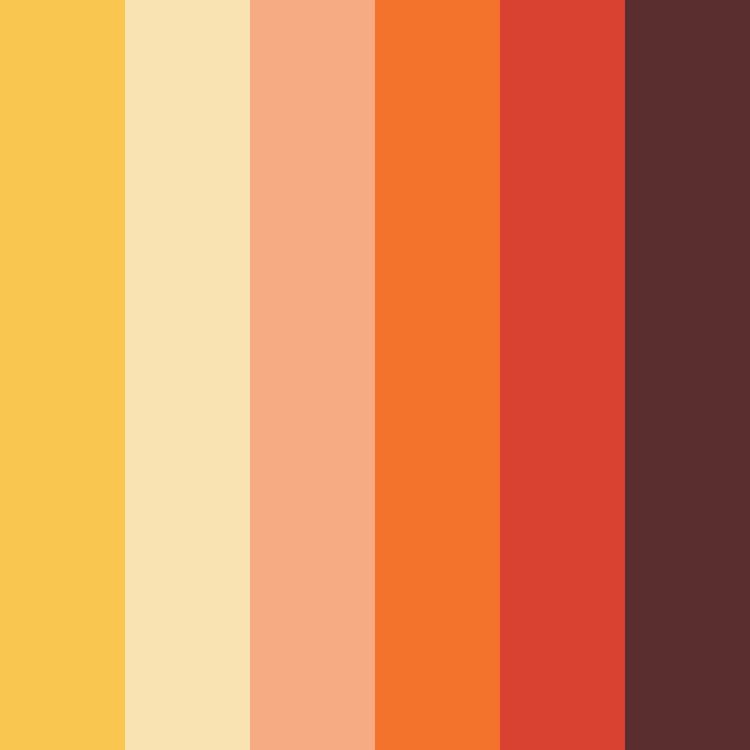 Download spiked sunrise color palette PNG image (square)