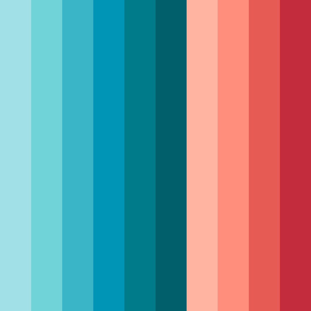 Download coral lagoon serenity color palette PNG image (square)