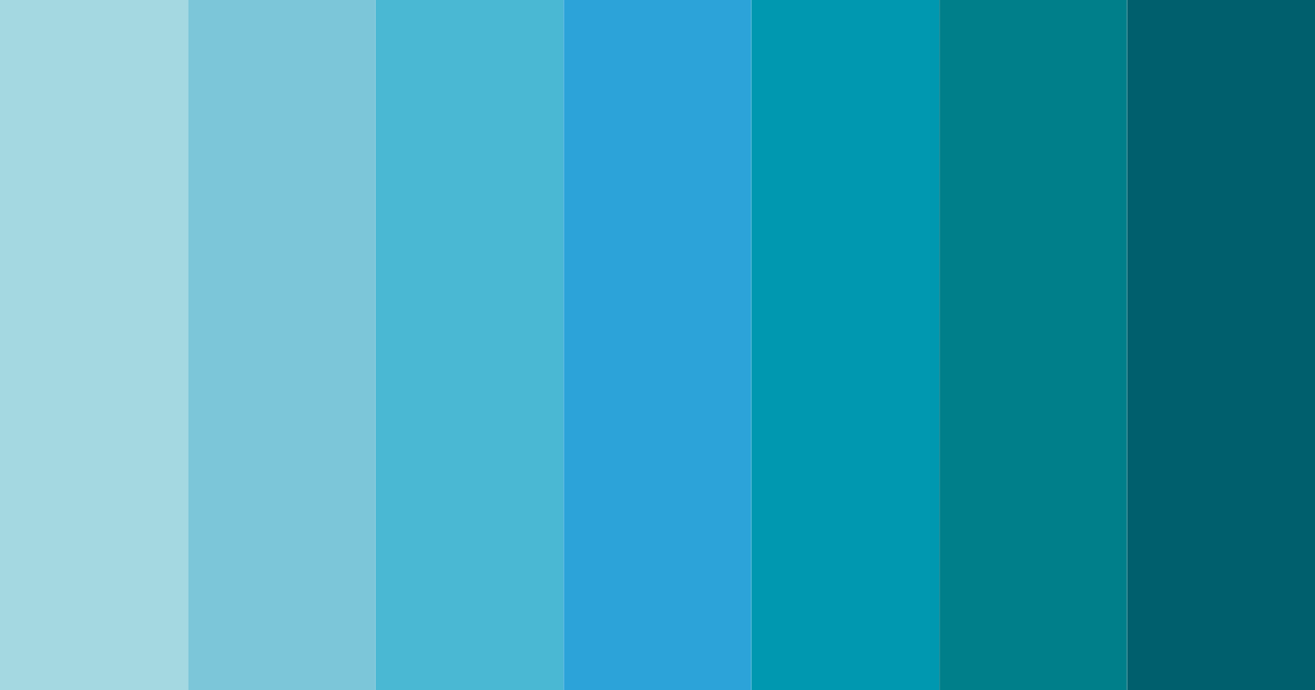 Download turquoise water color palette PNG image (landscape)