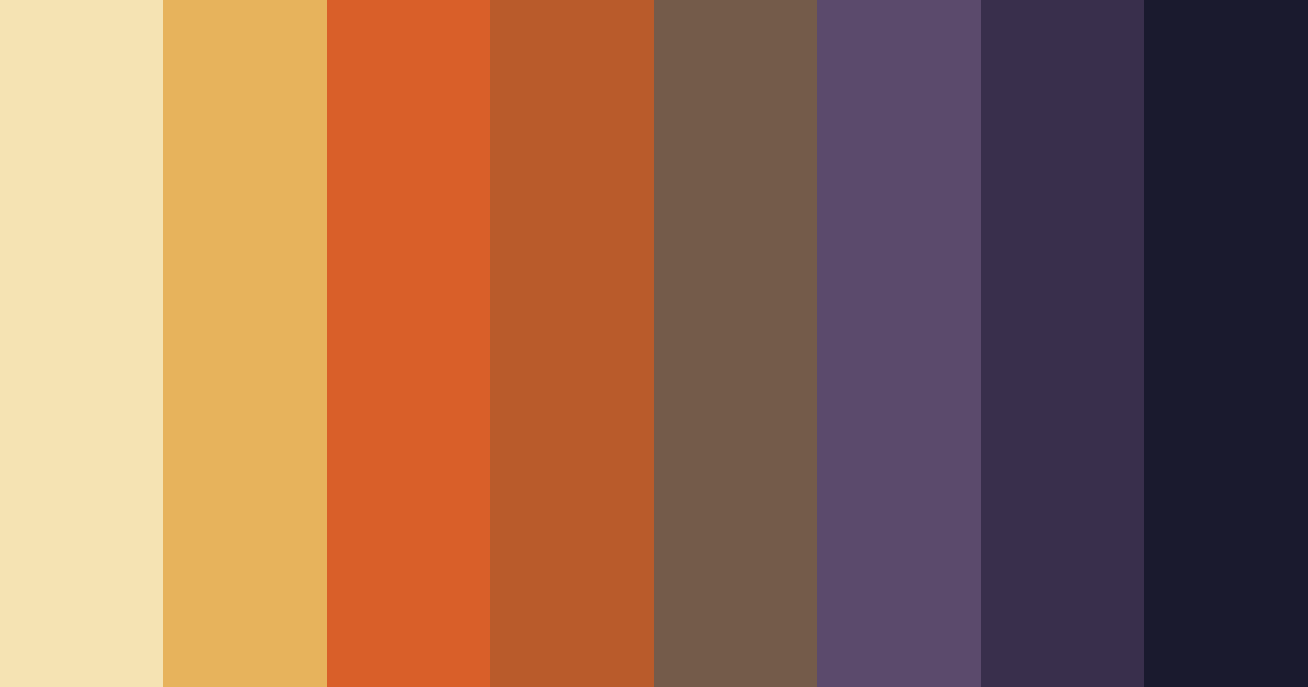 Download autumnal elegance color palette PNG image (landscape)