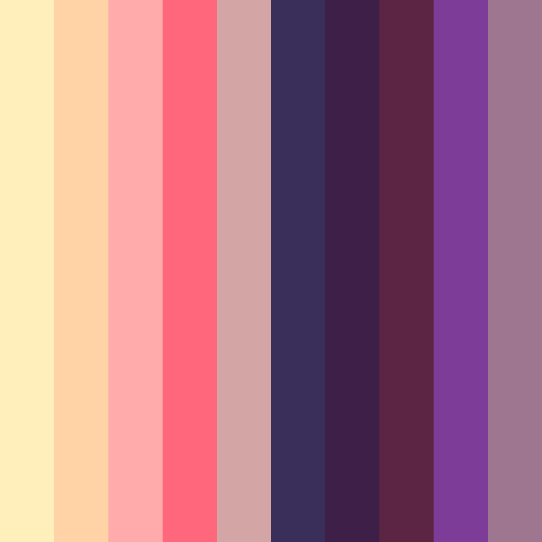 Download shades of pink color palette PNG image (square)