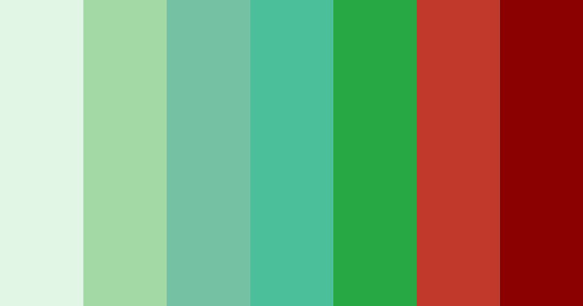 Download green to red gradient color palette PNG image (landscape)