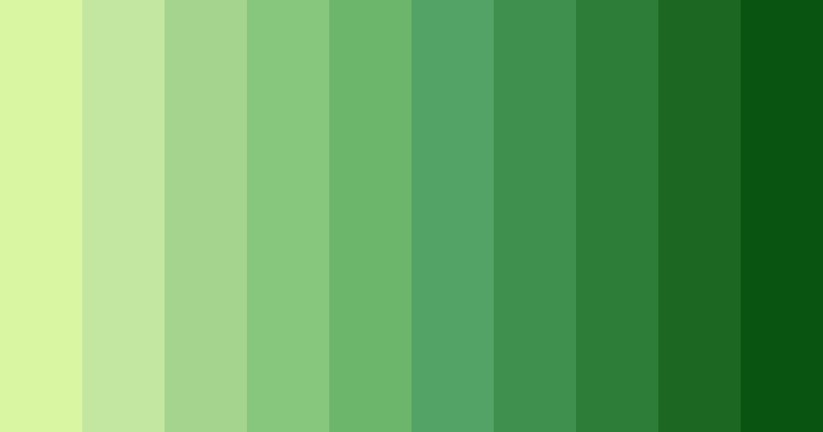Download green to yellow gradient color palette PNG image (landscape)