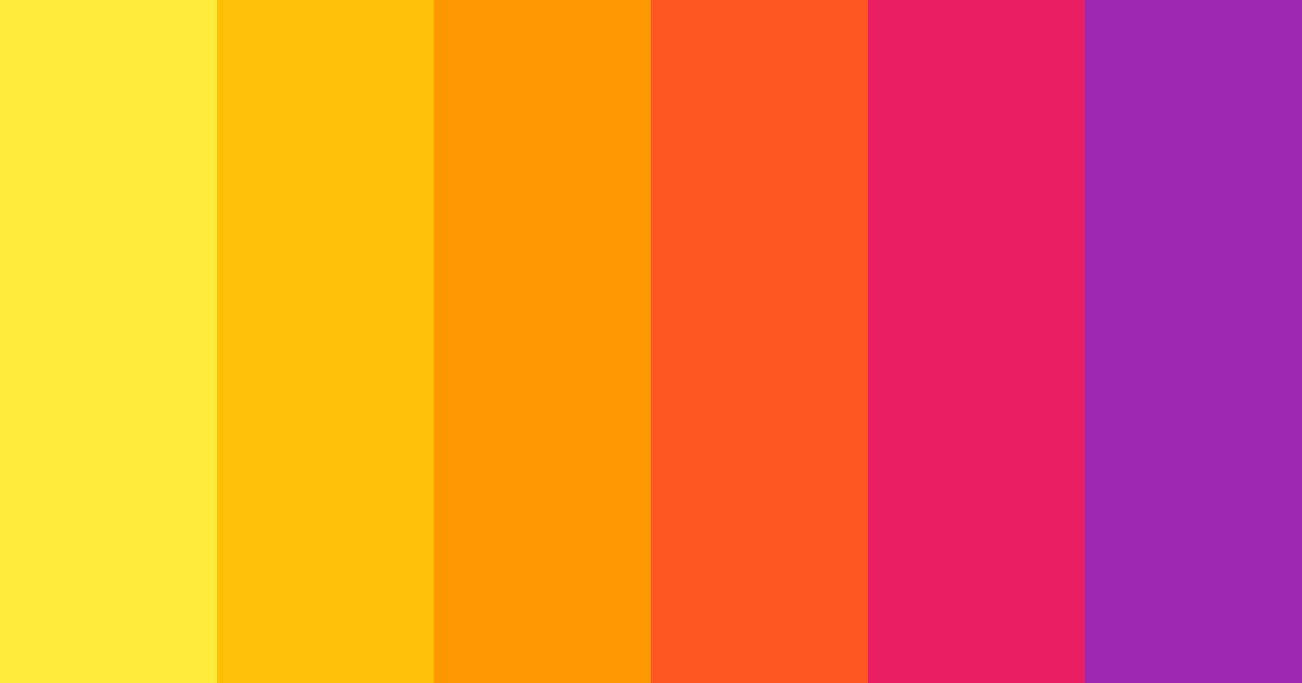 Download vibrant yellow orange color palette PNG image (landscape)