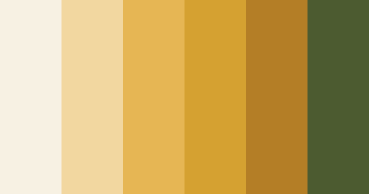 Download golden shades color palette PNG image (landscape)