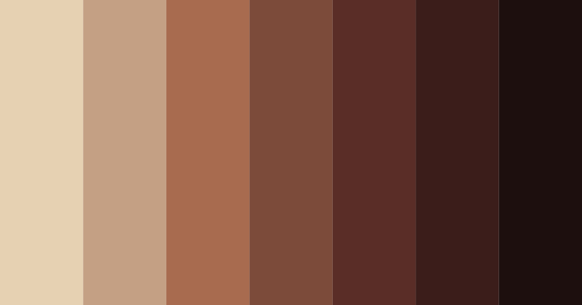 Download brown coffee color palette PNG image (landscape)