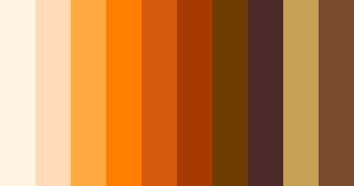 Download vibrant orange color palette PNG image (landscape)