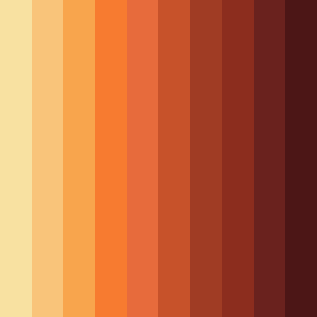 Download autumn orange color palette PNG image (square)