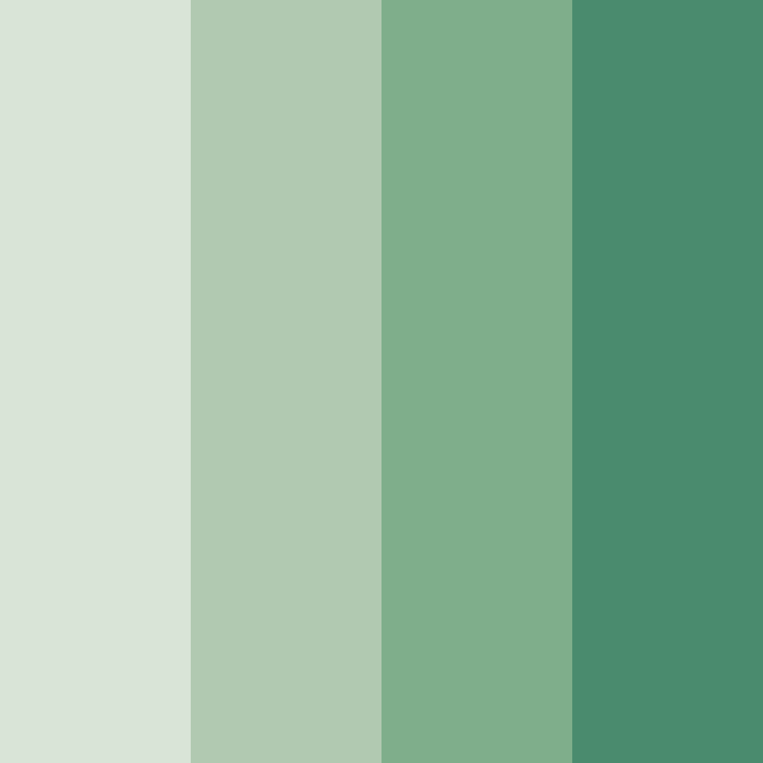 Download green serenity color palette PNG image (square)