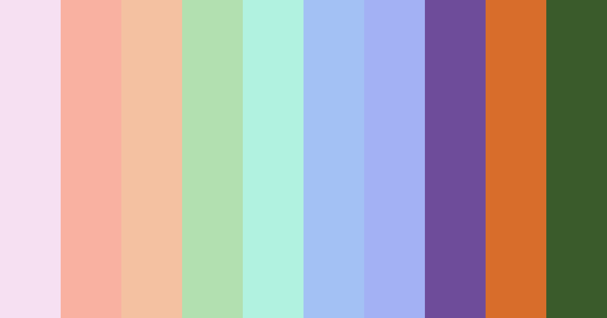 Download whimsical garden delight color palette PNG image (landscape)