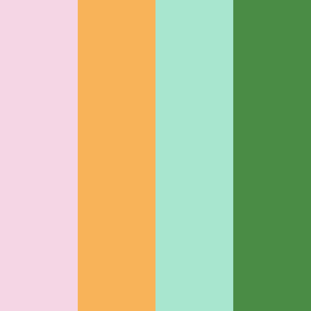 Download whimsical orchard delight color palette PNG image (square)
