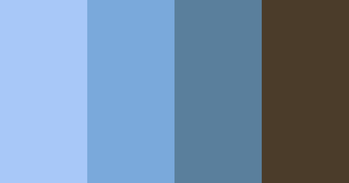 Download blue cottage color palette PNG image (landscape)