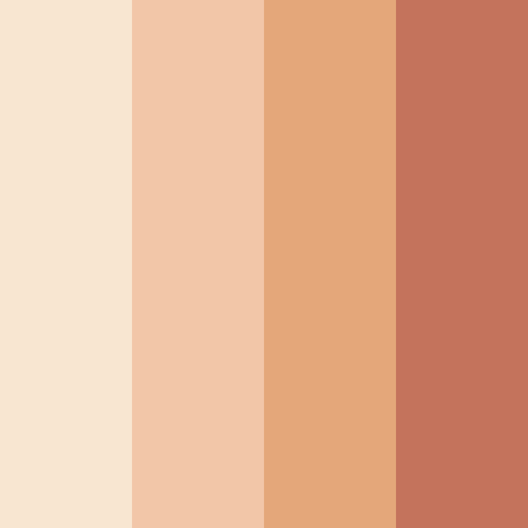 Download peach spaghetti color palette PNG image (square)