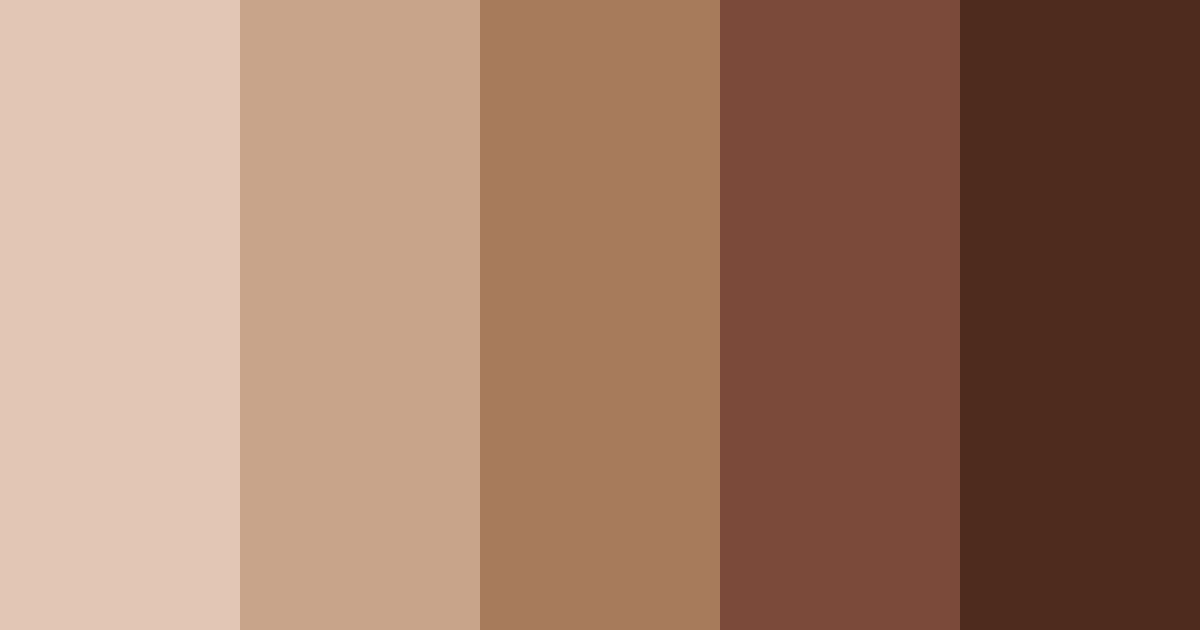 Download aesthetic brown color palette PNG image (landscape)