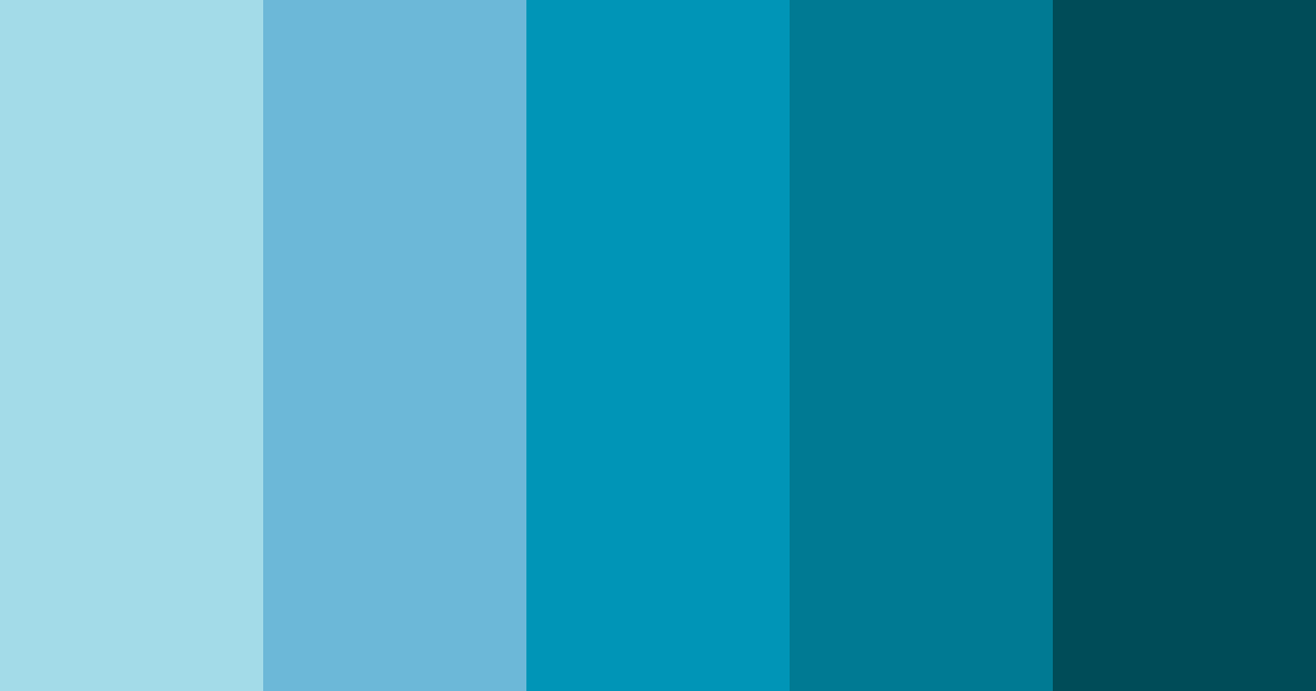 Download ocean blue shades color palette PNG image (landscape)