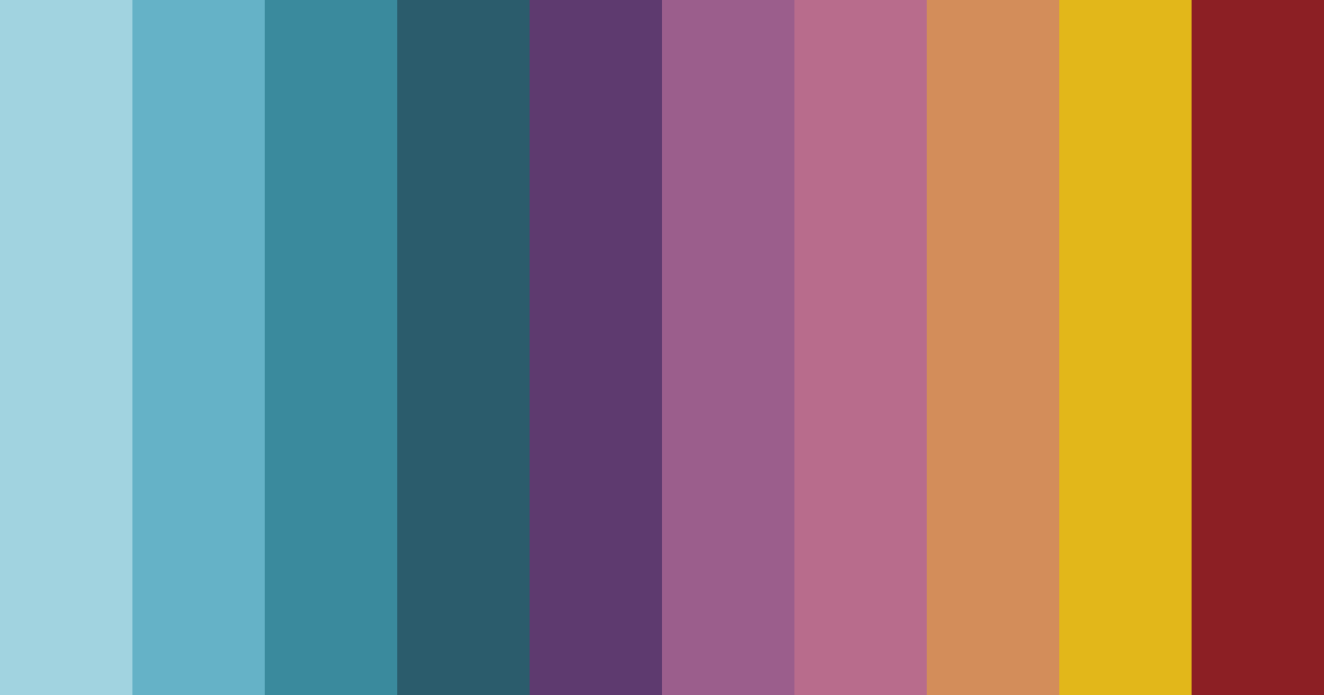Download vibrant teal color palette PNG image (landscape)