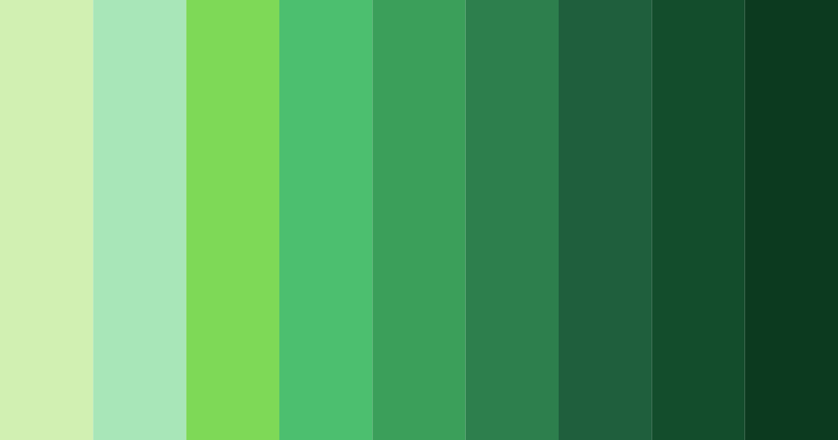 Download green forest color palette PNG image (landscape)