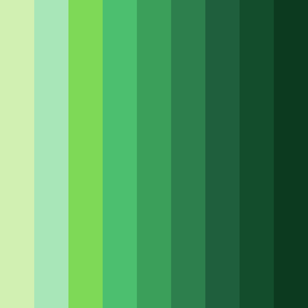 Download green forest color palette PNG image (square)