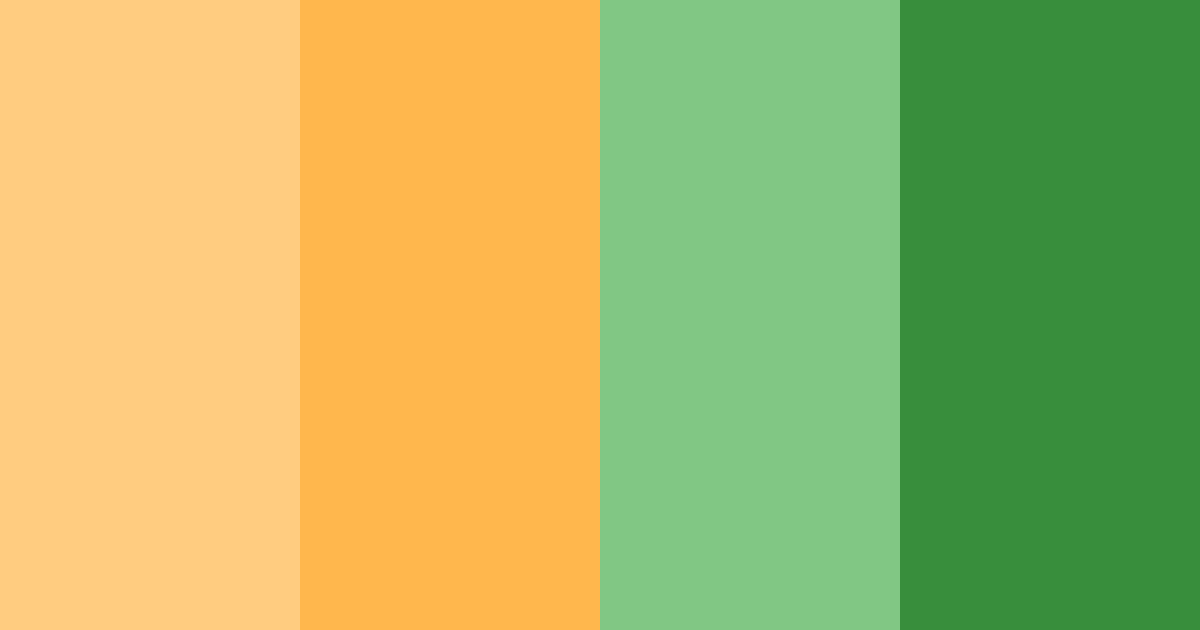 Download orange greenery color palette PNG image (landscape)