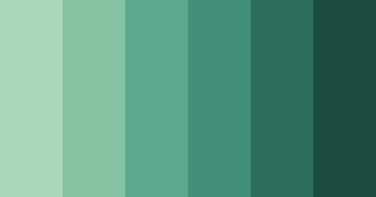 Download green riverleaf color palette PNG image (landscape)