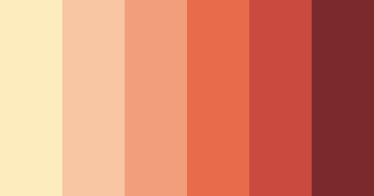 Download warm summer color palette PNG image (landscape)