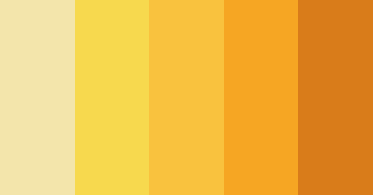 Download yellow sunshine color palette PNG image (landscape)