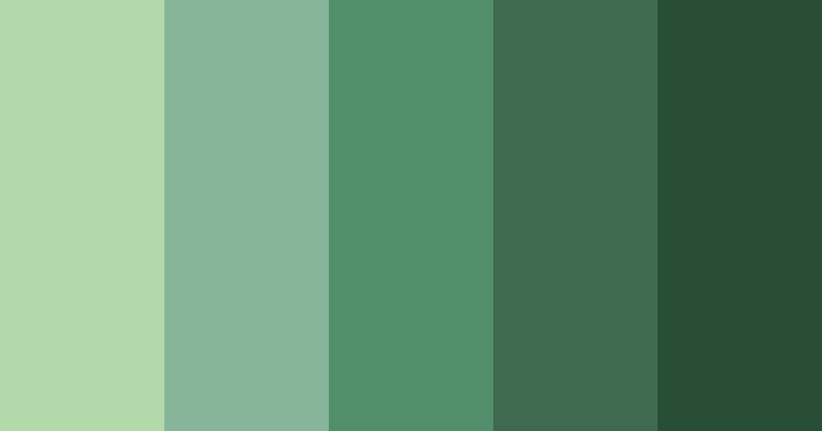 Download shades of green color palette PNG image (landscape)