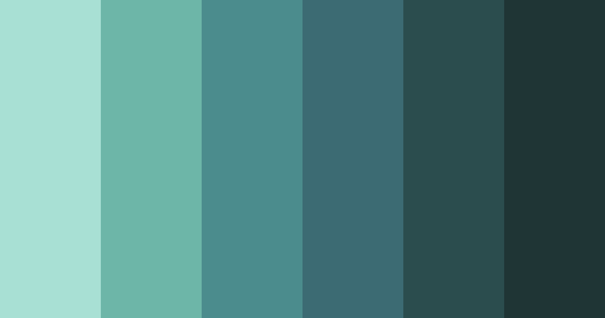 Download teal forest color palette PNG image (landscape)