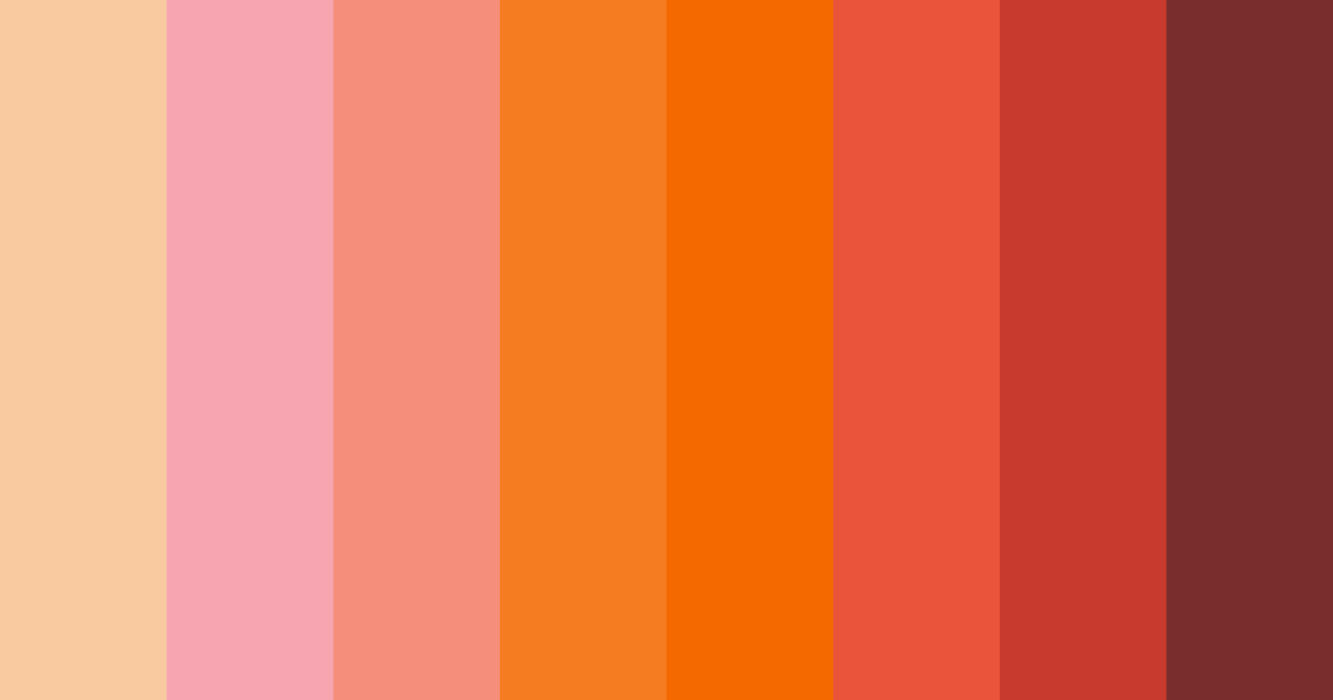 Download warm coral color palette PNG image (landscape)