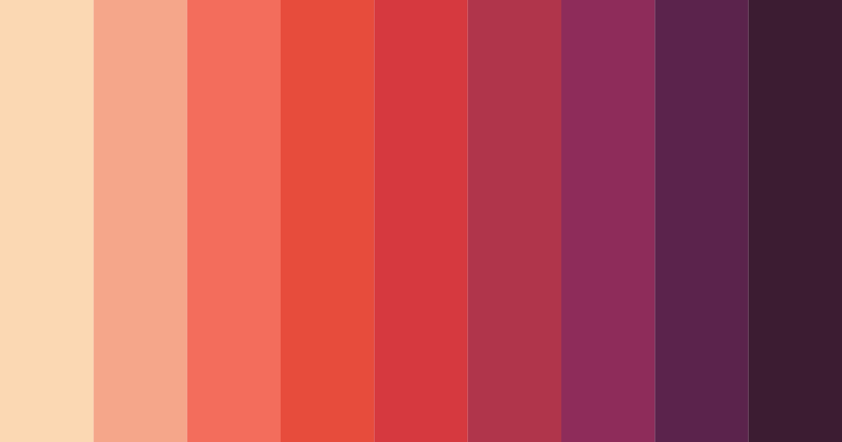 Download red sunrise color palette PNG image (landscape)