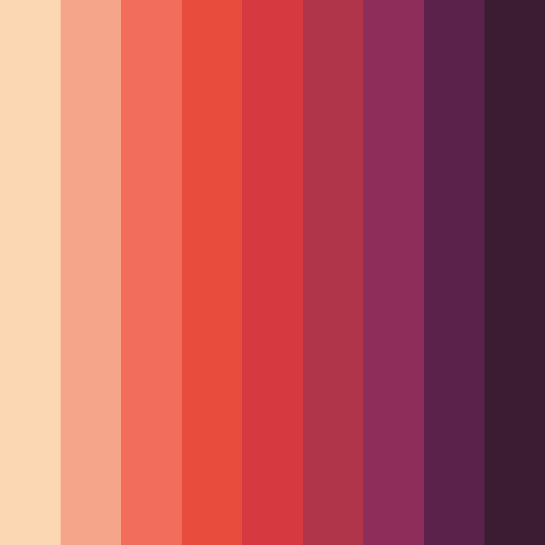 Download red sunrise color palette PNG image (square)