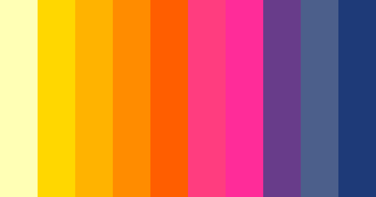 Download yellow to blue spectrum color palette PNG image (landscape)