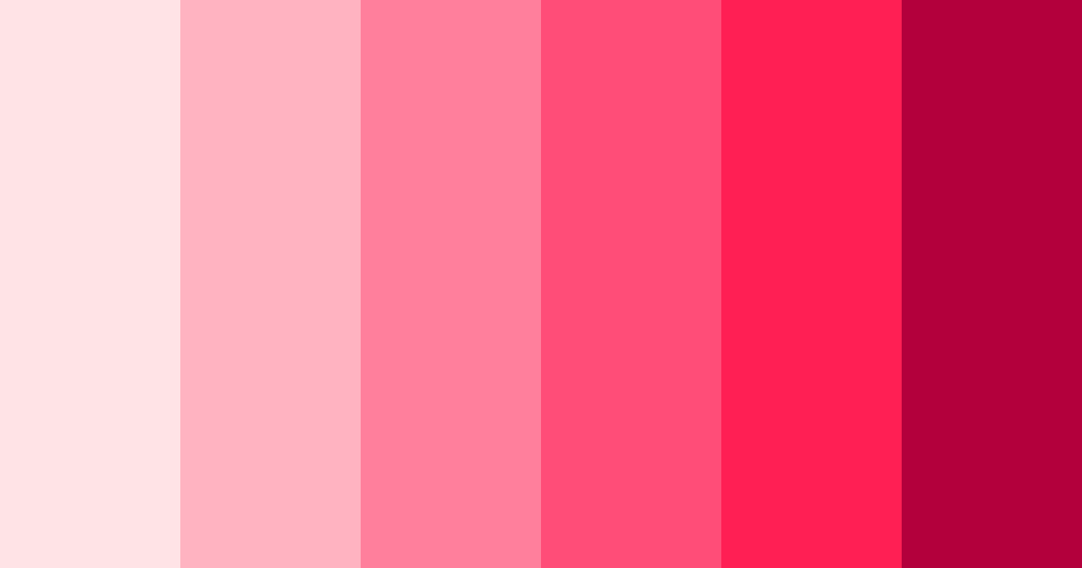 Download warm pink shades color palette PNG image (landscape)