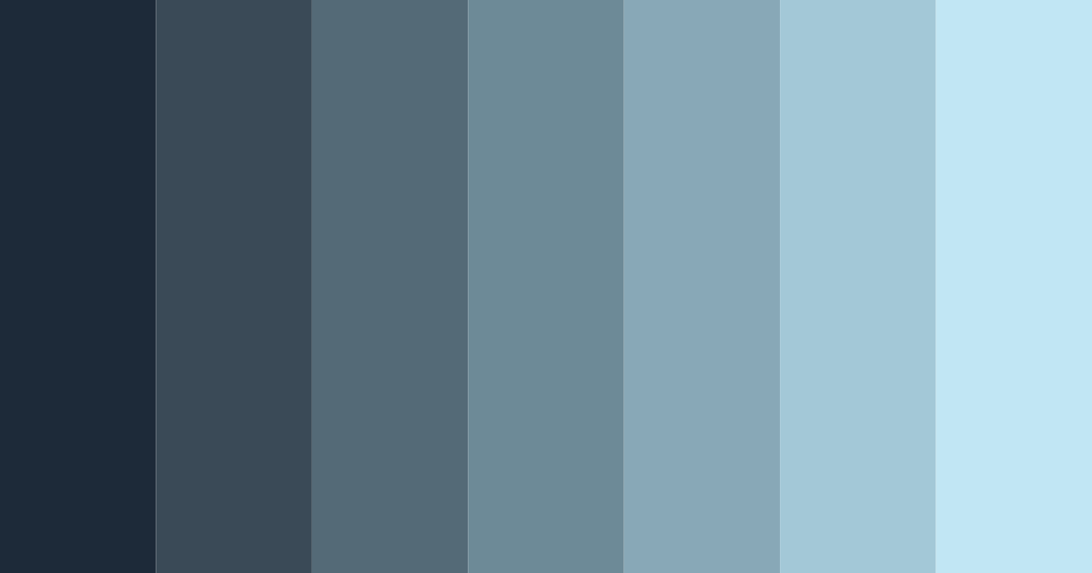 Download blue shades color palette PNG image (landscape)