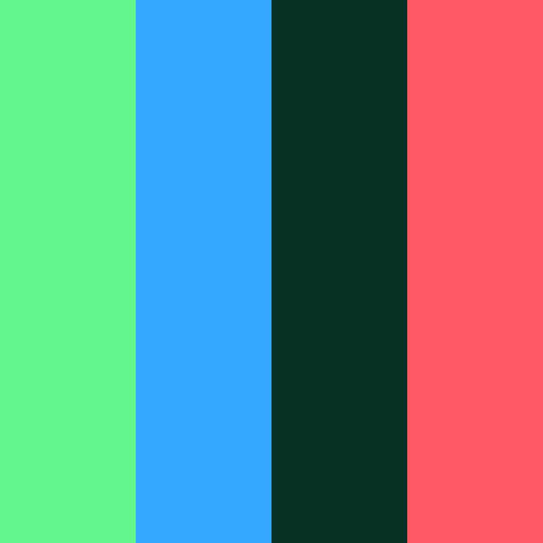 Download minty ocean color palette PNG image (square)