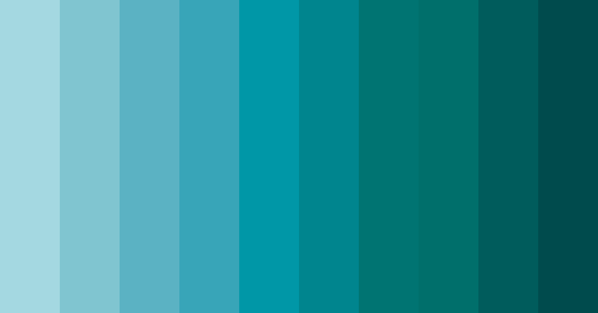 Download tropical aqua dream color palette PNG image (landscape)