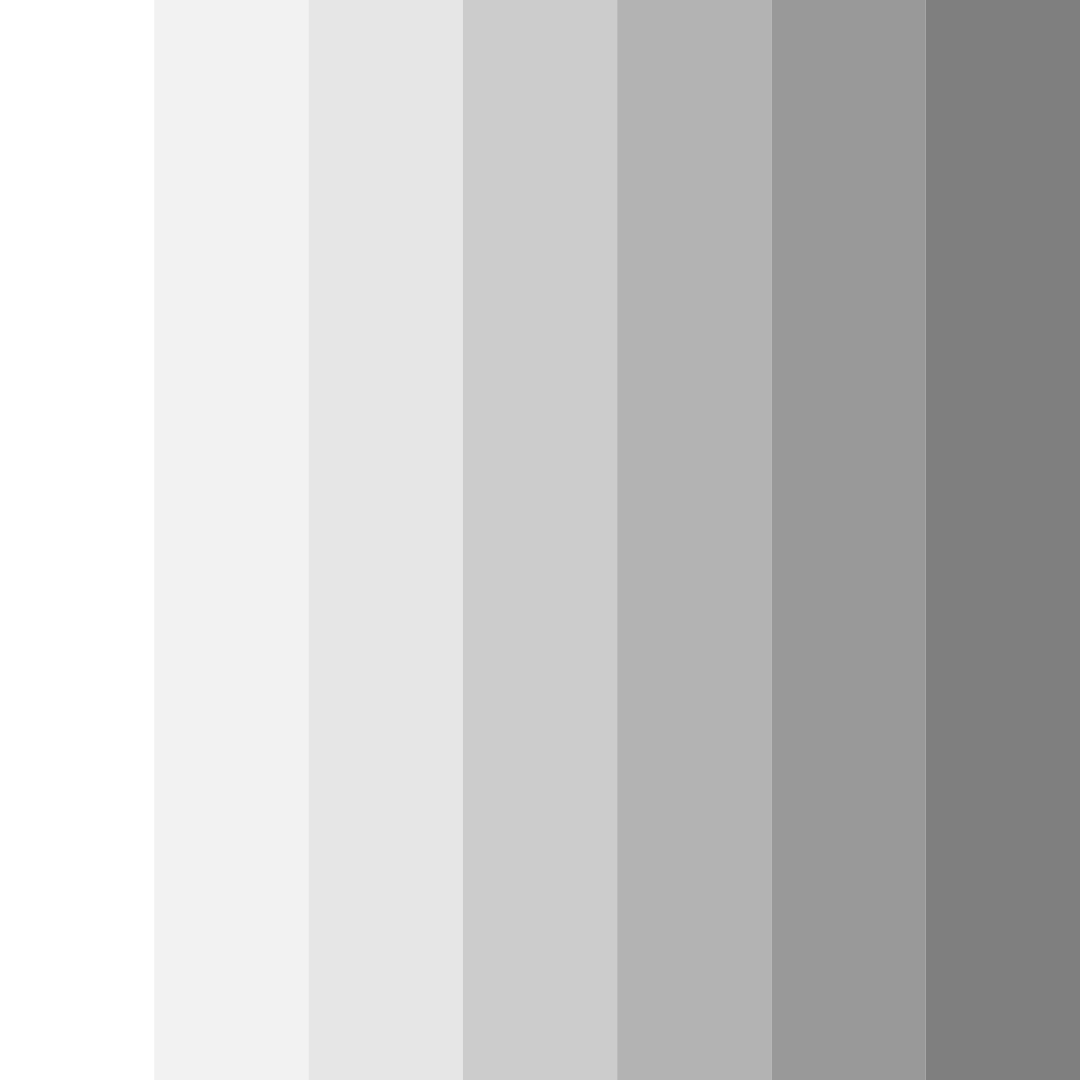 Download shades of white color palette PNG image (square)